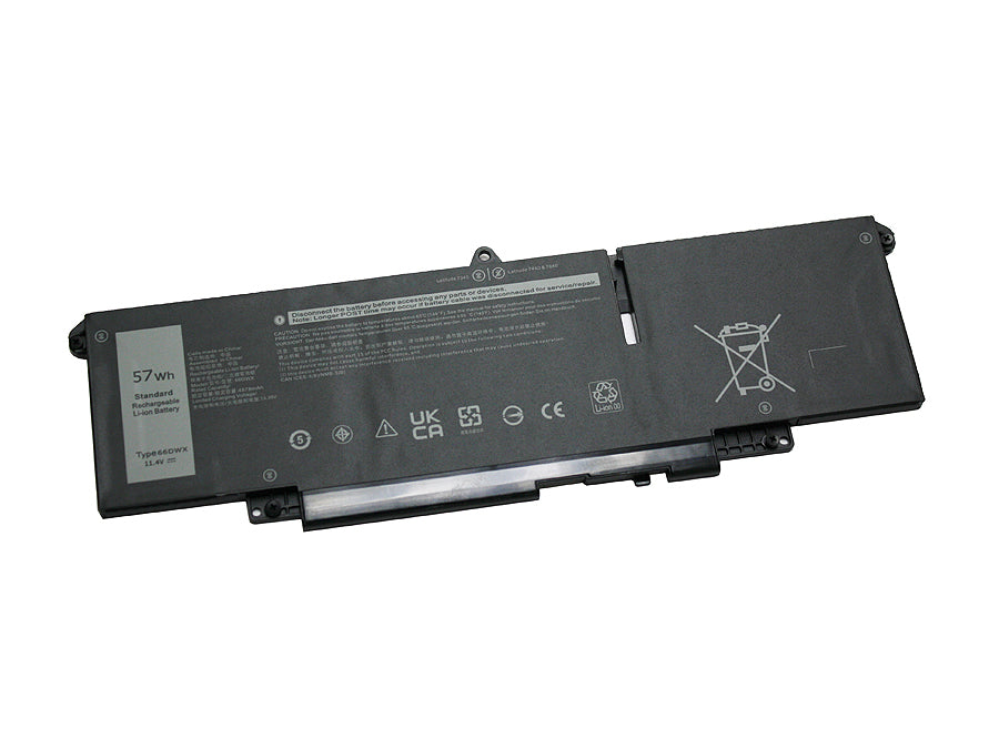 66DWX compatible replacement battery for DELL LATITUDE 16 7640, LATITUDE 14 7440, LATITUDE 13 7340
