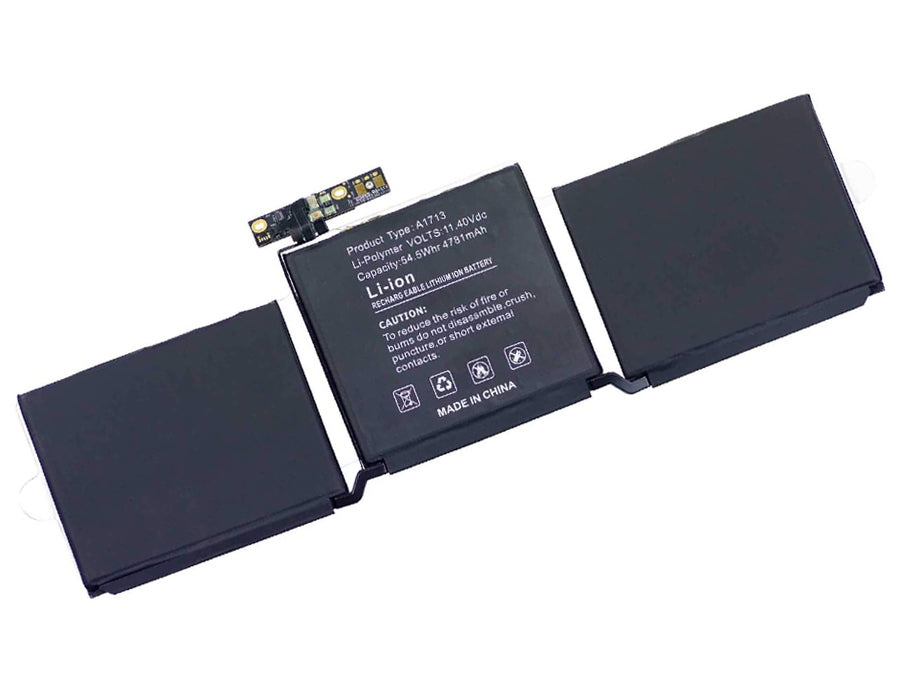 A1713 compatible replacement battery for MACBOOK PRO 13 A1708 (2016-2017), MACBOOK PRO 13-INCH 2016 MLL42LL/A