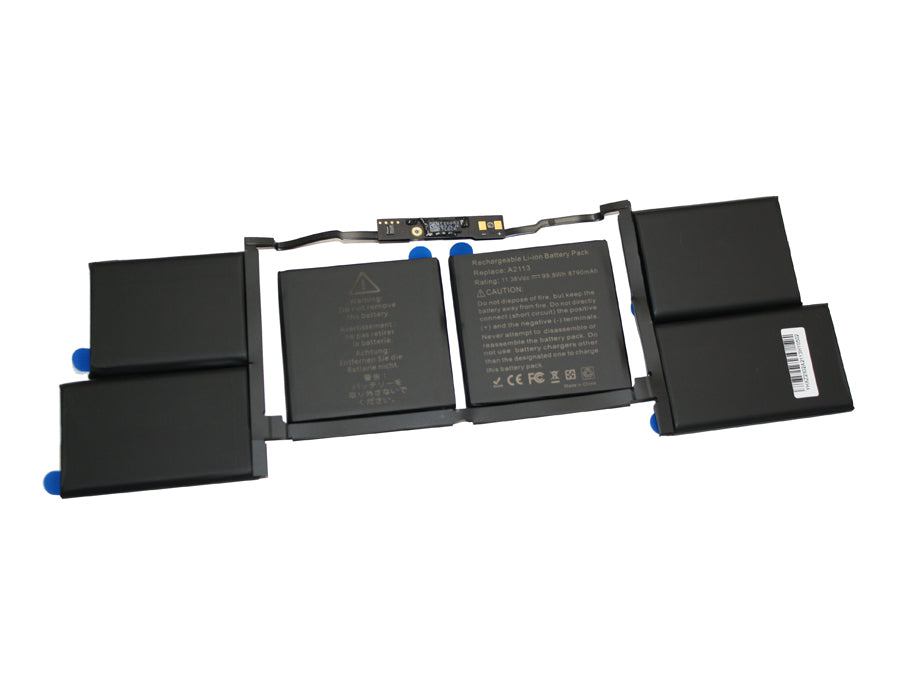 A2113 compatible replacement battery for APPLE MACBOOK PRO A2141 2020, MACBOOK PRO A2141 2019, MVVK2LL/A, MVVJ2LL/A