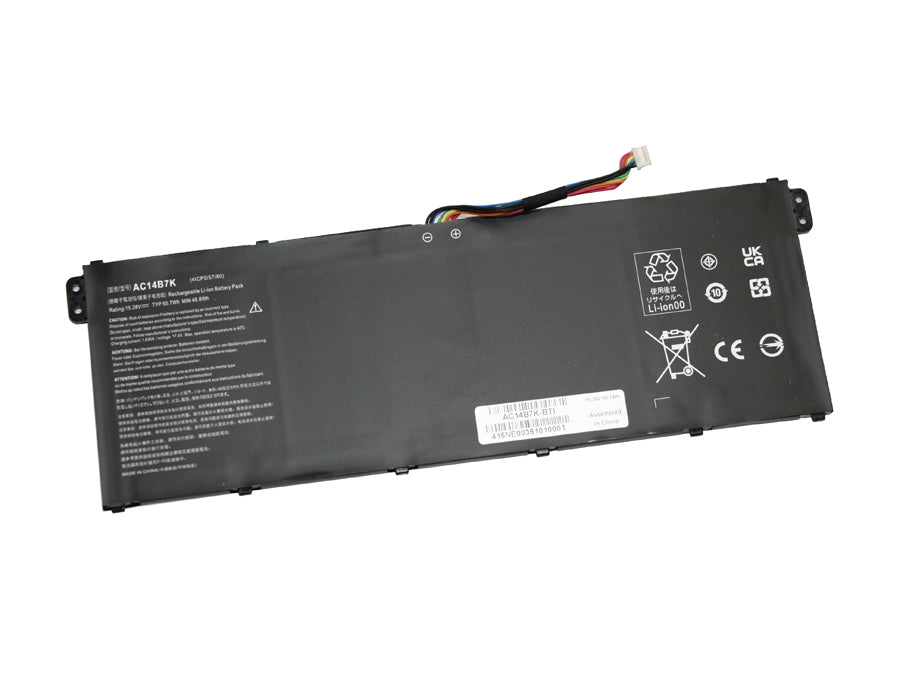 AC14B7K compatible replacement battery for ACER ASPIRE R7-372T, ASPIRE R7-371T, ASPIRE R5-471T, ASPIRE R5-431T, ASPIRE R3-131T, ASPIRE E5-771G