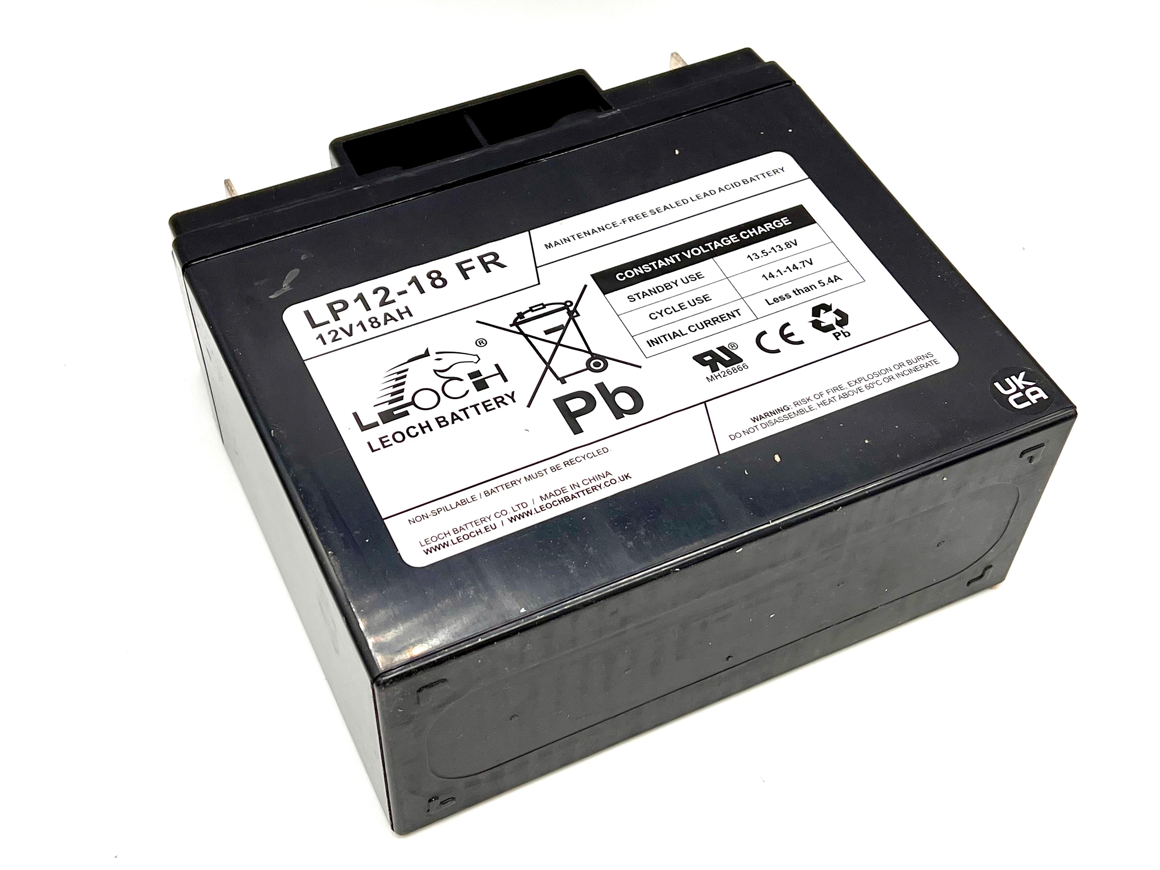 LEOCH 12V 18Ah lead-acid battery, for general purpose applications