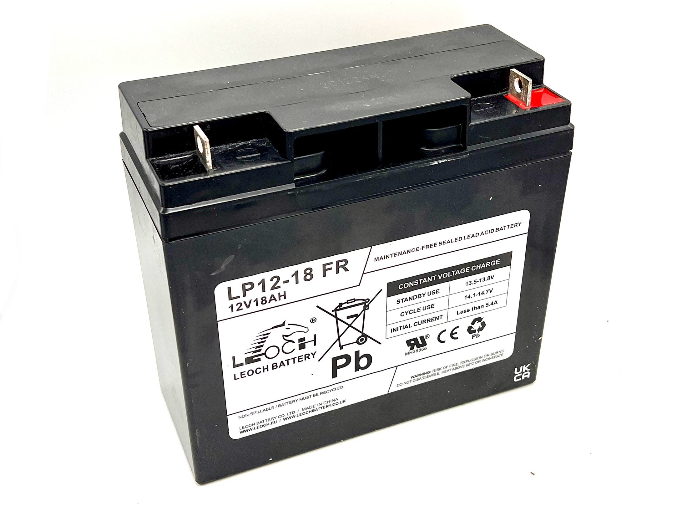 LEOCH 12V 18Ah lead-acid battery, for general purpose applications