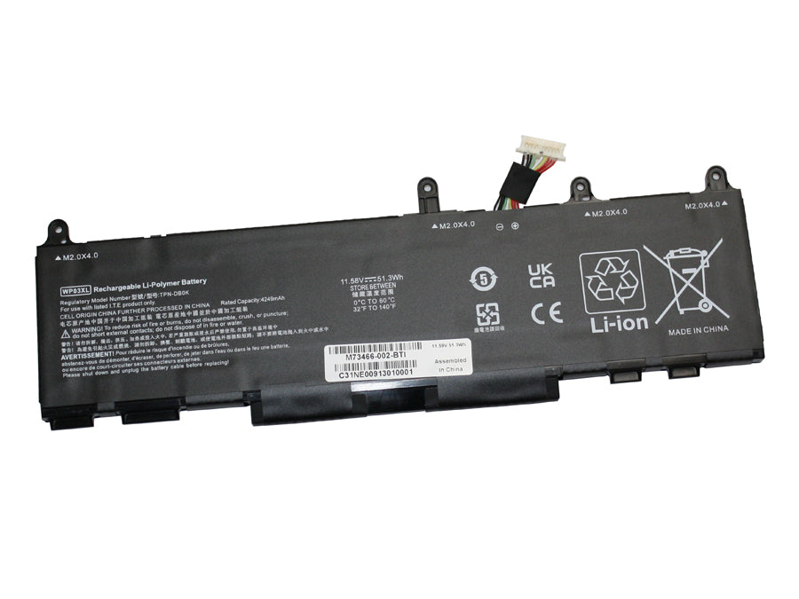 M73466-002 compatible replacement battery for HP 8H8D3UC#ABA, 8Q4G4UP#ABA, A2SZ1US#ABA, 89D95UT#ABA, 7Z1A5UT#ABA, 89D93UT#ABA, 9E4A1UP#ABA