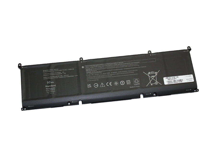 M9DG0 compatible replacement battery for DELL M16 R2, INSPIRON 16 7640 2-IN-1