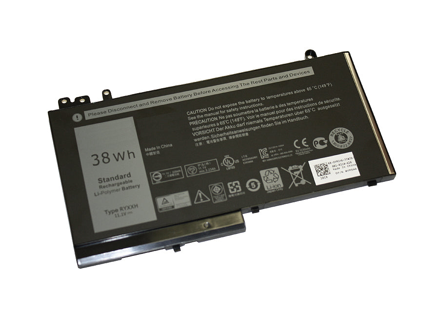 RYXXH compatible replacement battery for DELL LATITUDE E5250, LATITUDE E5240, LATITUDE 11 (3160), LATITUDE 11 (3150)
