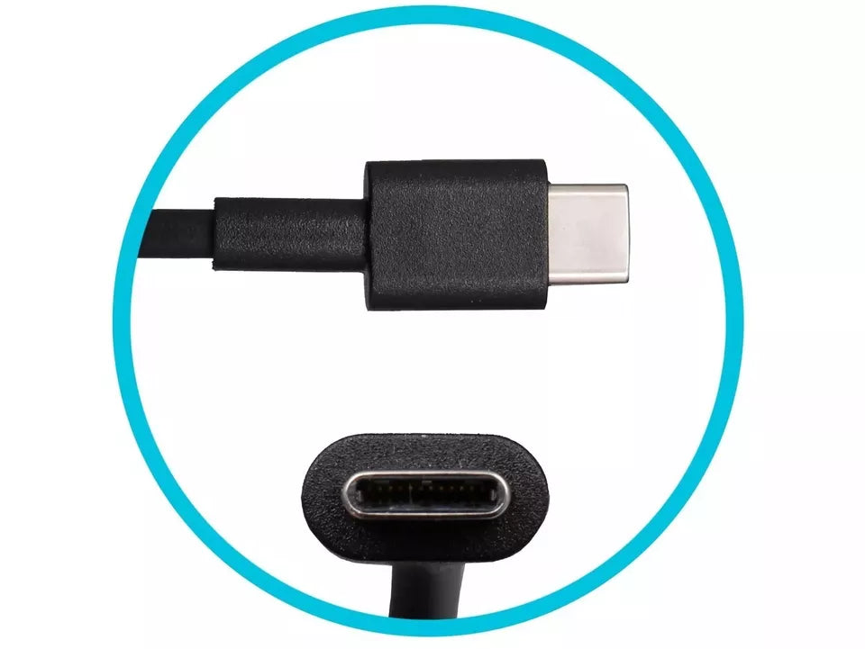 Genuine Dell Original WMDHR 65W USB-C AC Adapter. Supplied with UK power cable